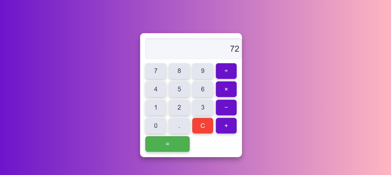 Calculator Project Screenshot